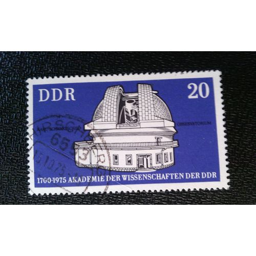 Timbre Allemagne Rda ( Yt 1742 ) 1975 275 Ans Académie Des Sciences Karl-Schwarzschild-Observatorium