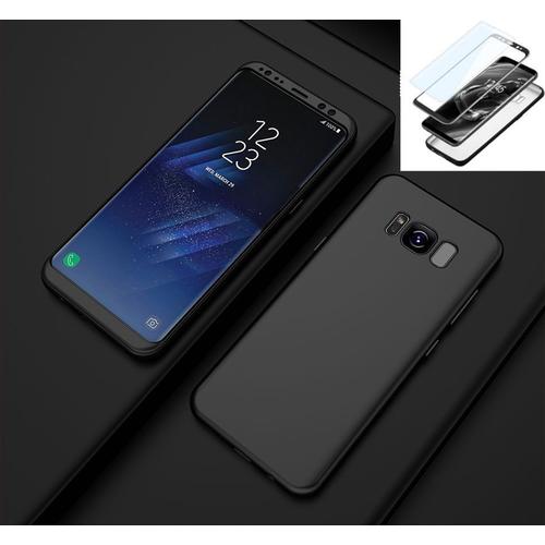 Samsung Galaxy S8 Coque - Antichoc Coque Samsung Galaxy S8 Full Protection Intégrale 360° Housse Etui Noir Couleur :