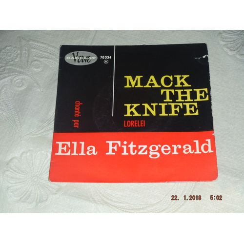 Ella Fitzgerald - Mack The Knife - Lorelei -Disque Vinyle