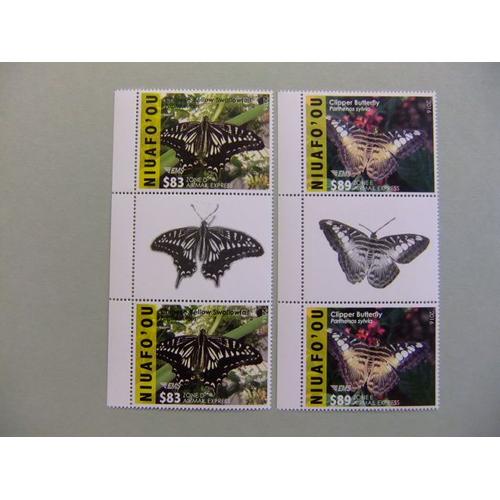 Tonga / Niuafo´Ou 2016 Butterflies Mariposas Papillions Airmail Express Ems ** Mnh