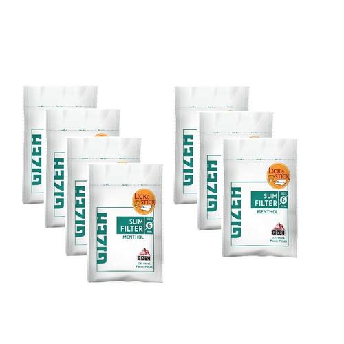 7 Sachets De 120 Filtres Menthol GIZEH Slim-Feuille À Rouler-Filtre cigarette