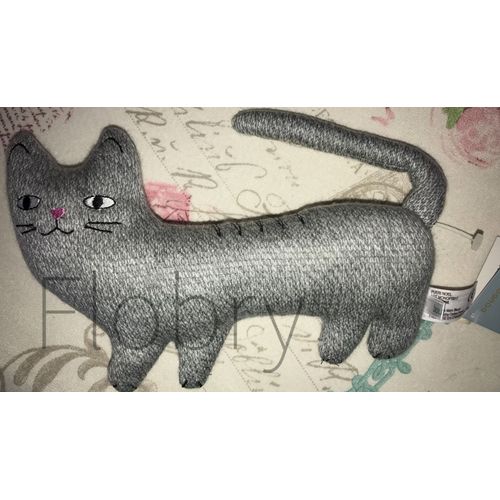 Doudou Chat Gris Laine Bout'Chou Doudoublure Passeport Peluche Jouet Bebe Enfant Deco Noel Puericulture