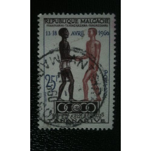 Timbre Madagascar ( Yt 354 ) 1960 Athlète