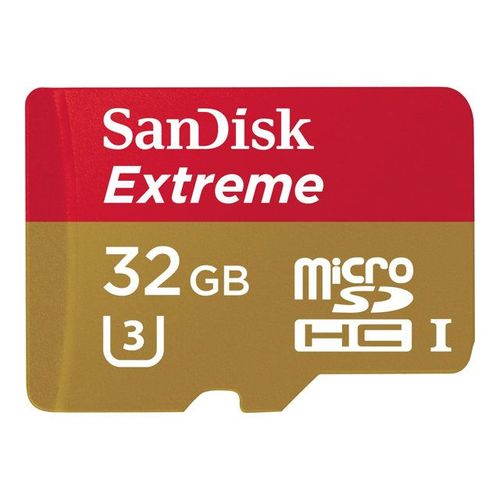 SanDisk Extreme - Carte mémoire flash (adaptateur microSDHC - SD inclus(e)) - 32 Go - UHS Class 1 / Class10 - 300x - microSDHC UHS-I