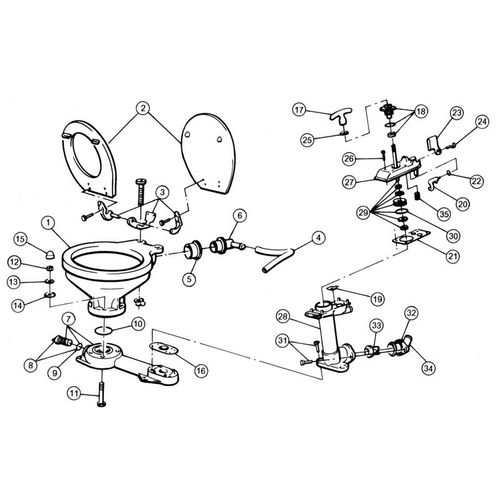 Wc Manuels Twist'n'lock - Pièces Détachées Wc Manuels