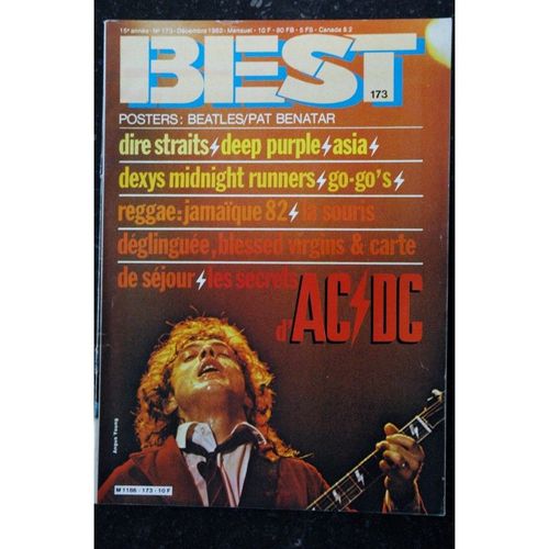 Best 173 Decembre 1982 Beatles Pat Benatar Dire Straits Deep Purple Asia Ac/Dc Reggae