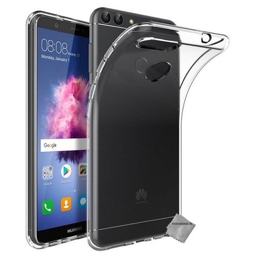 Housse Etui Coque Silicone Gel Fine Huawei P Smart + Film Ecran Transparent Tpu