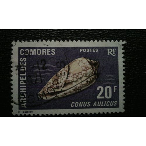 Timbre Comores ( Yt 74 ) 1971 Coquillage Princely Cone (Conus Aulicus)