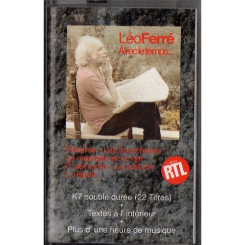 Léo Ferré - Avec Le Temps " K7 Double Durée 22 Titres 1990