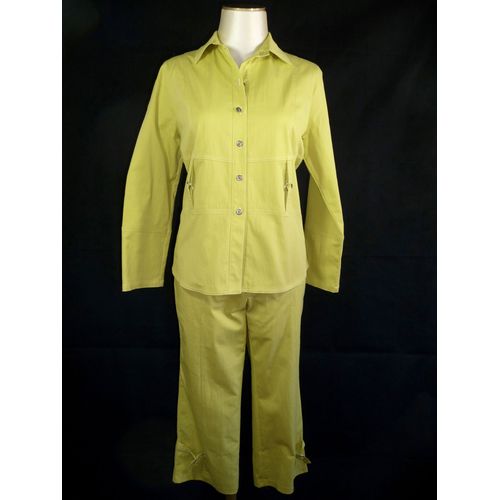 Christian Marry Ensemble Veste Et Pantacourt Vert Absinthe T 40