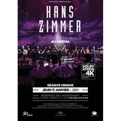 Hans Zimmer : Live In Prague - Affiche Originale De Cinéma - Format 40x60 Cm - Un Film Concert De Tim Van Someren Avec Hans Zimmer, Johnny Marr, Tina Guo - Année 2018