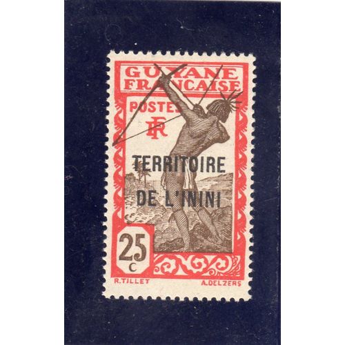 Timbre-Poste Du Territoire De L'inini (Guyane Française) (Indigène Tirant À L'arc)