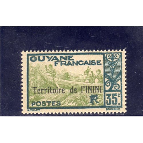 Timbre-Poste Du Territoire De L'inini (Guyane Française) (Pirogue Sur Le Maroni)