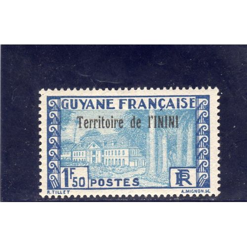 Timbre-Poste Du Territoire De L'inini (Guyane Française) (Hôtel Du Gouvernement À Cayenne)