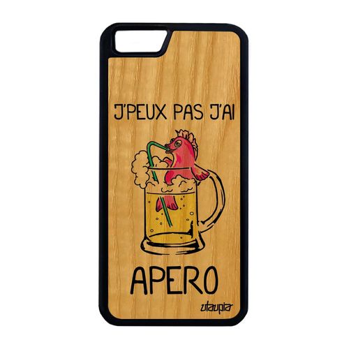 Coque Bois Iphone 6 6s Plus Silicone J'peux Pas J'ai Apero Frêne Biere Bd Iphone 6 Plus Iphone 6s Plus