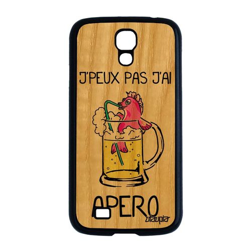 Coque J'peux Pas J'ai Apero S4 En Bois Silicone Original Gel Rose Samsung Galaxy S4