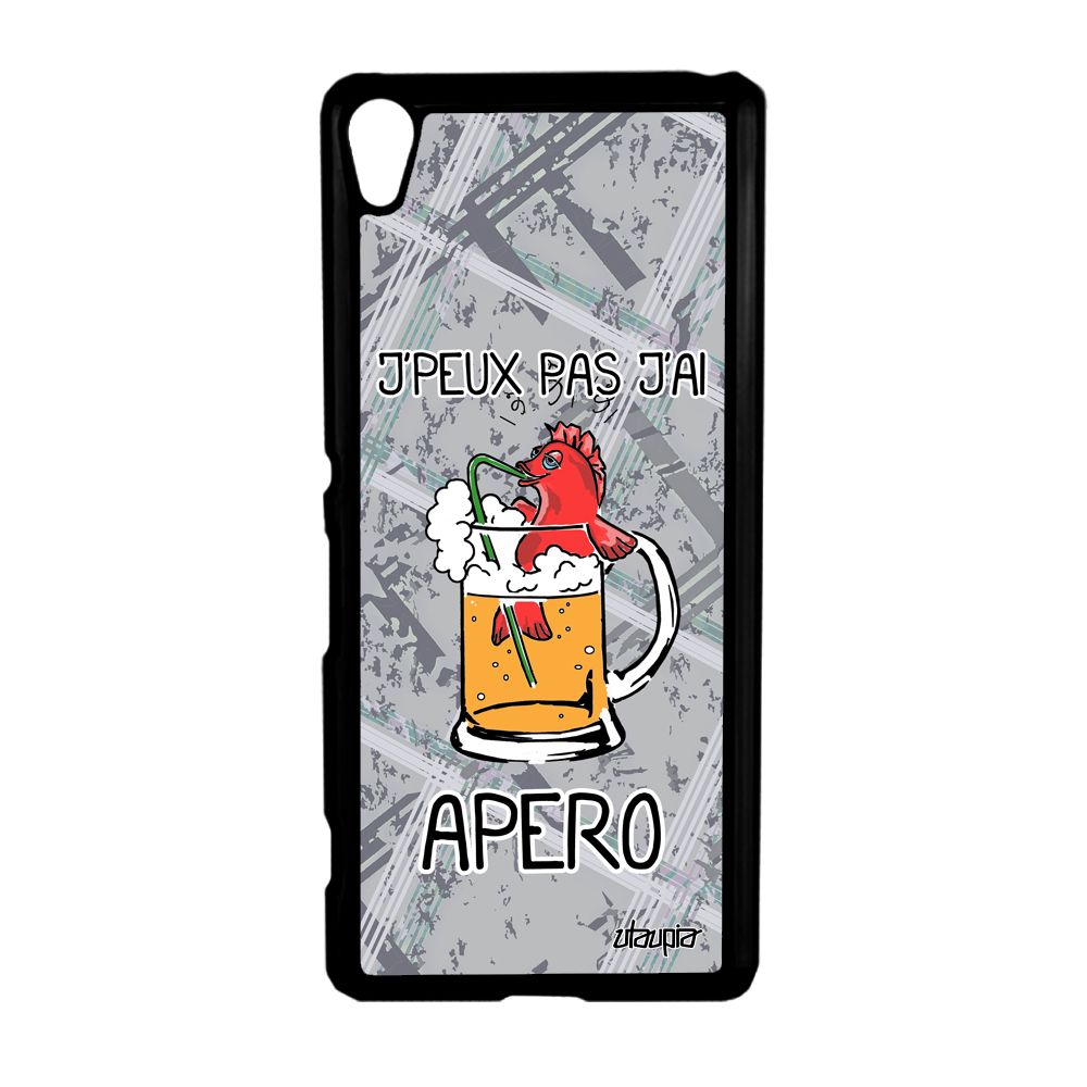 Coque Xperia Xa Humour J'peux Pas J'ai Apero Gris Bourré Noir Antichoc De Sony Xperia Xa