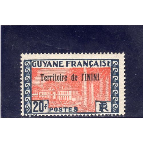 Timbre-Poste Du Territoire De L'inini (Guyane Française) (Hôtel Du Gouvernement À Cayenne)