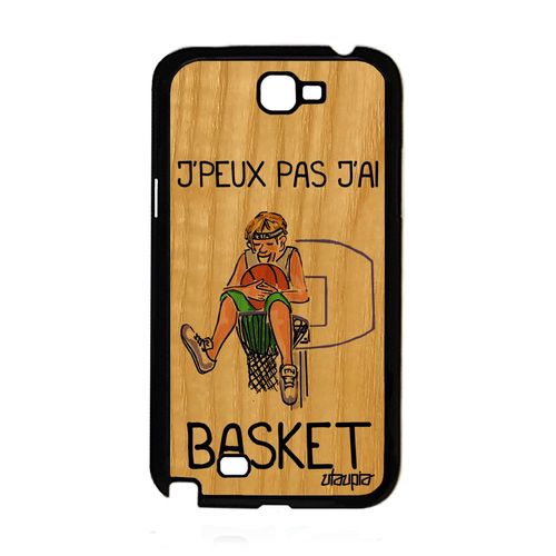 Coque En Bois Humour J'peux Pas J'ai Basket Note 2 Silicone Case Samsung Galaxy Note 2