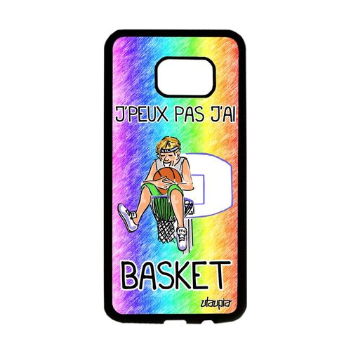 Coque Samsung Galaxy S7 Edge Silicone J'peux Pas J'ai Basket Souple Basketball A