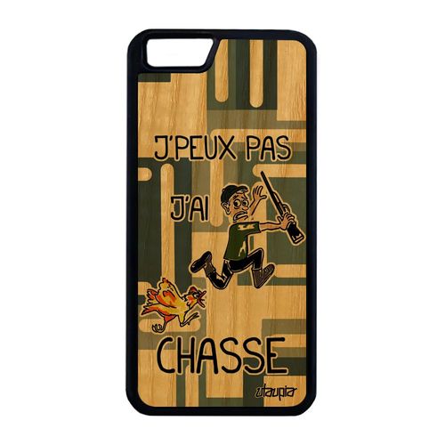 Coque En Bois Silicone J'peux Pas J'ai Chasse Iphone 6 6s Plus Telephone A Iphone 6 Plus Iphone 6s Plus