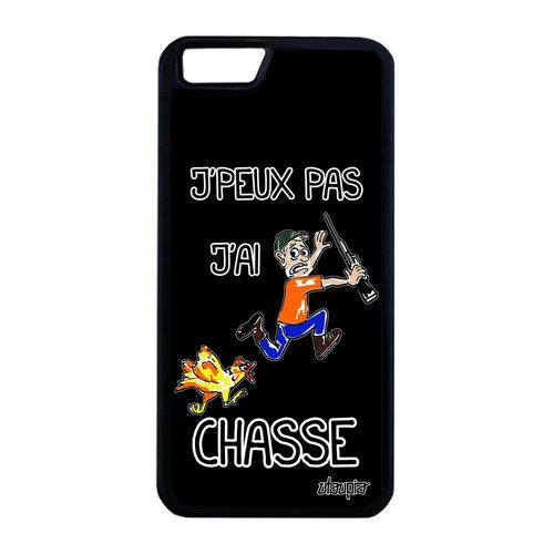 Coque Iphone 6 6s Plus Silicone J'peux Pas J'ai Chasse Cover Noir Bd Poule Iphone 6 Plus Iphone 6s Plus