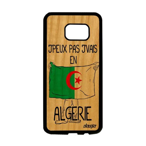 Coque Bois Silicone Pour Samsung S7 Edge J'peux Pas J'vais En Algerie De Samsung Galaxy S7 Edge