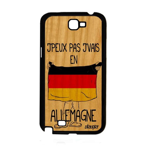 Coque Pour Samsung Note 2 Bois Silicone J'peux Pas J'vais En Allemagne De Samsung Galaxy Note 2