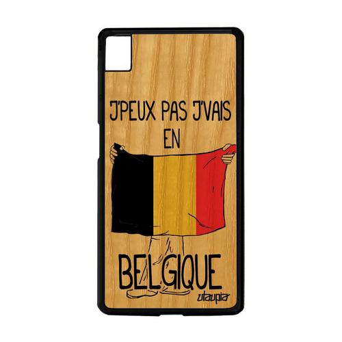 Coque Silicone Pour Xperia Z5 Bois J'peux Pas J'vais En Belgique Antichoc A Sony Xperia Z5