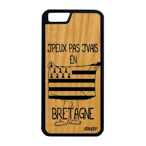 Coque Pour Iphone 6 6s Plus Bois Silicone J'peux Pas J'vais En Bretagne De Iphone 6 Plus Iphone 6s Plus