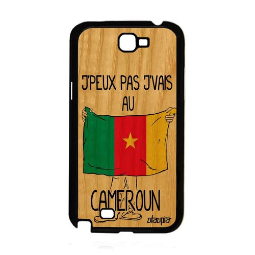 Coque Silicone Pour Galaxy Note 2 Bois J'peux Pas J'vais Au Cameroun De Samsung Galaxy Note 2