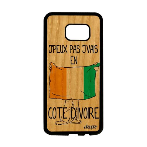 Coque J'peux Pas J'vais En Cote D'ivoire Galaxy S7 Edge Bois Silicone De Samsung Galaxy S7 Edge