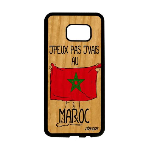 Coque S7 Edge Bois Silicone J'peux Pas J'vais Au Maroc Souple 4g Samsung Galaxy S7 Edge
