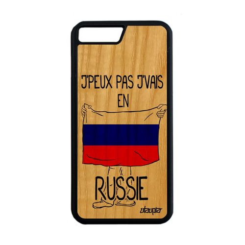 Coque Silicone Iphone 8 Plus Bois Et J'peux Pas J'vais En Russie Etui