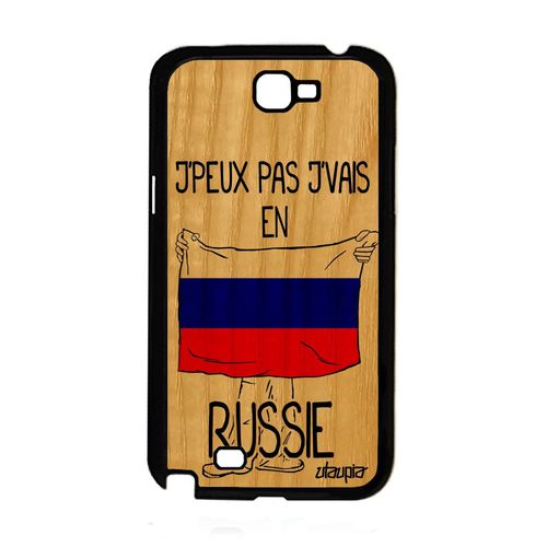 Coque J'peux Pas J'vais En Russie Samsung Galaxy Note 2 Bois Silicone Etui De