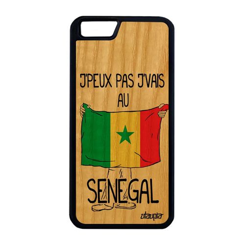 Coque Antichoc Iphone 6 6s Plus Bois Silicone J'peux Pas J'vais Au Senegal Iphone 6 Plus Iphone 6s Plus