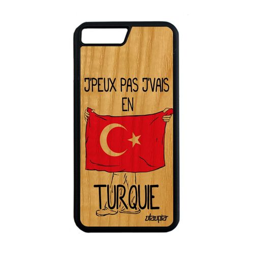 Coque Silicone Iphone 8 Plus Bois J'peux Pas J'vais En Turquie Turque Noir