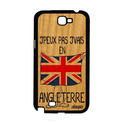 Coque Bois Pour Galaxy Note 2 Silicone J'peux Pas J'vais En Angleterre A Samsung Galaxy Note 2