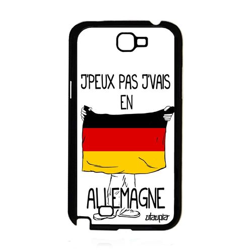 Coque Samsung Galaxy Note 2 Silicone J'peux Pas J'vais En Allemagne Allemand De