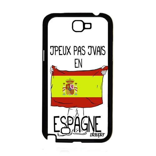 Coque Pour Samsung Galaxy Note 2 Silicone J'peux Pas J'vais En Espagne Mobile Et