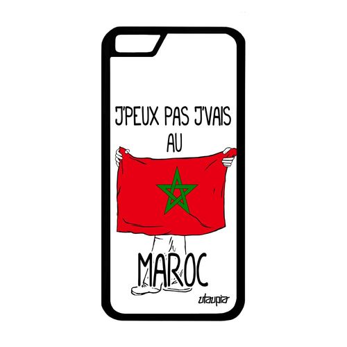Coque Iphone 6 6s Silicone J'peux Pas J'vais Au Maroc Drapeau Marocain Alu Iphone 6 Iphone 6s