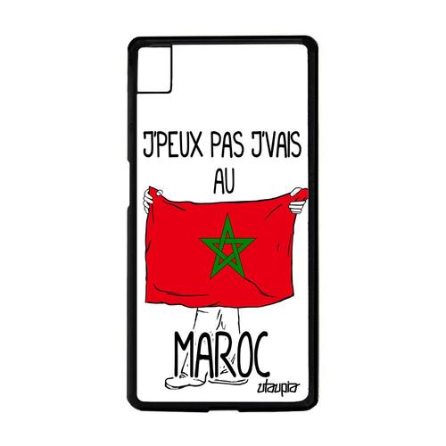 Coque Sony Xperia Z5 Silicone J'peux Pas J'vais Au Maroc Drapeau Marocain Dessin