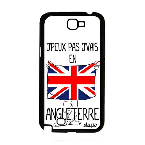 Coque Silicone Note 2 J'peux Pas J'vais En Angleterre Union Jack Samsung Galaxy Note 2