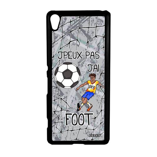 Coque Sony Xperia Xa J'peux Pas J'ai Foot Humour Drole Gris De Protection Design