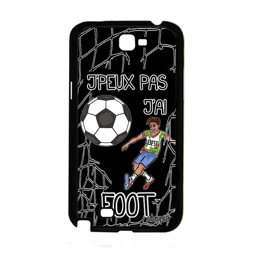Coque Silicone Samsung Galaxy Note 2 Humour J'peux Pas J'ai Foot Texte Housse De