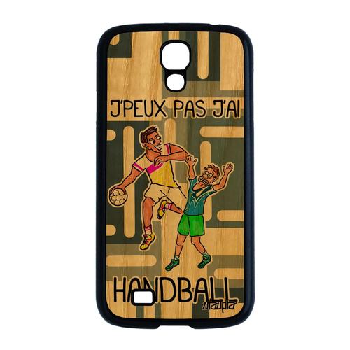 Coque Bois Samsung S4 Silicone Humour J'peux Pas J'ai Handball Drole Hand Samsung Galaxy S4