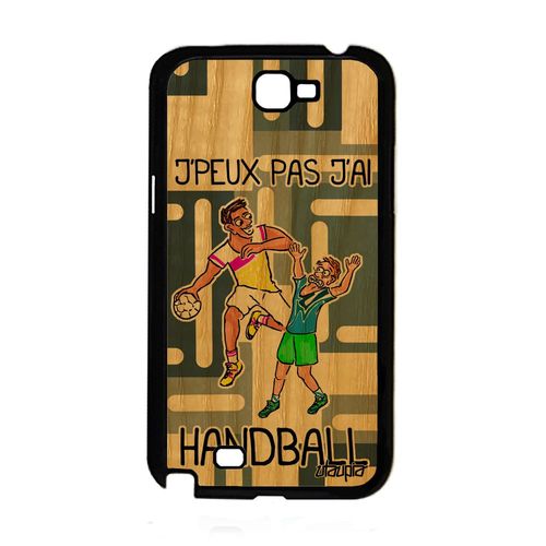 Coque Silicone Samsung Note 2 Bois Humour J'peux Pas J'ai Handball Hand A Samsung Galaxy Note 2