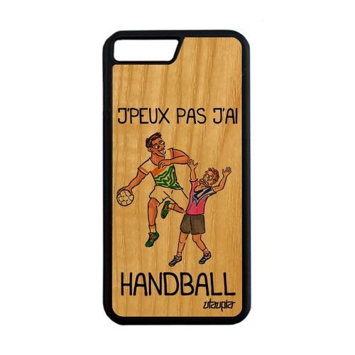 Coque Silicone Pour Iphone 7 Plus En Bois J'peux Pas J'ai Handball Rose De Iphone 7 Plus