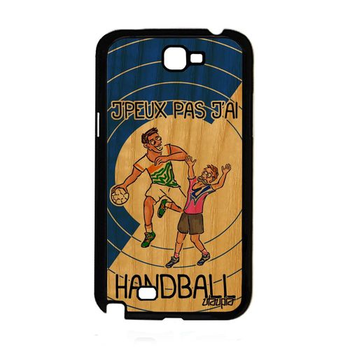 Coque Bois Pour Galaxy Note 2 Silicone Humour J'peux Pas J'ai Handball A Samsung Galaxy Note 2