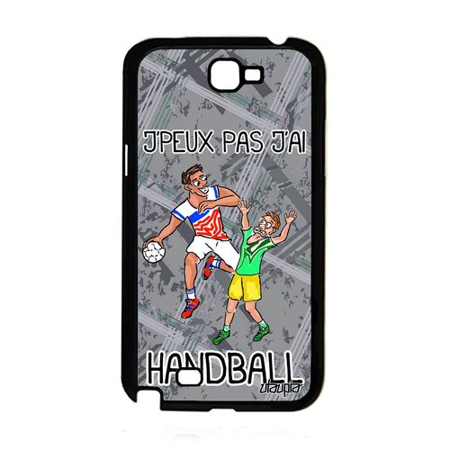 Coque Samsung Note 2 Silicone J'peux Pas J'ai Handball 4g Portable Gris A Samsung Galaxy Note 2